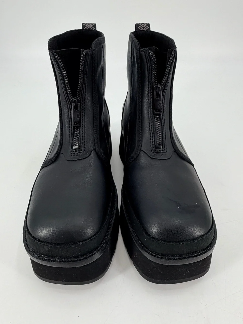 UGG Cityfunc Zip Platform Fashion Boots Womens Size 9.5 Black Water resistant